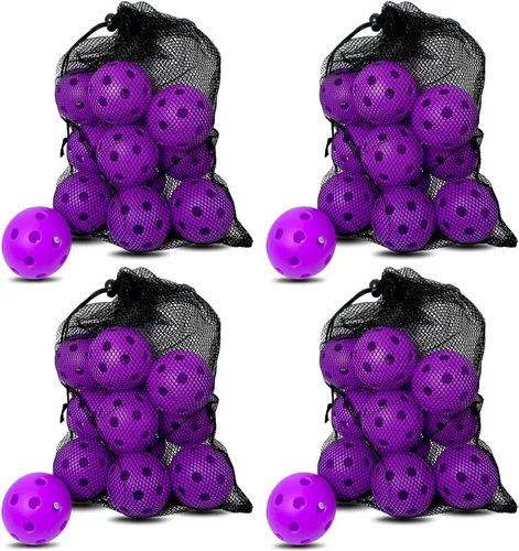 Vista 11 de 6 -Pack Pickleball Balls, 26 Holes Outdoor Pickleballs, High Elasticity & Durable Pickle Balls for All Style Pickleball Paddles Indoor Pickleballs