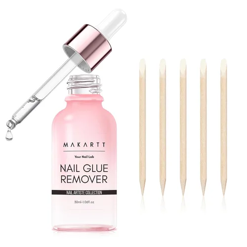 Vista 10 de Makartt Pegamento para uñas acrílicas, pegamento para aplicar con pincel para reparar uñas, pegamento profesional para uñas postizas de larga