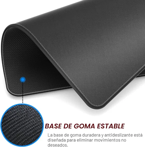 Vista 4 de Brothers Group Alfombrilla para mouse, 1 paquete Anti-Fray Stitched Edges, Premium Textured Surface, Non-Slip Rubber Base, Water and Stain