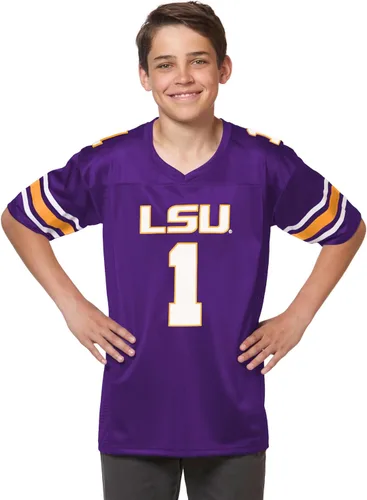 Vista 18 de Little King NCAA - Touchdown Pass - Camiseta de fútbol americano para jóvenes y adolescentes del equipo - Tallas Pequeña Juvenil-XL Juvenil