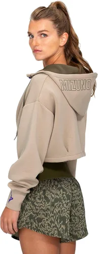 Vista 5 de Mizuno Women's Ronda Rousey Reputation Cropped Zip-up Hoodie