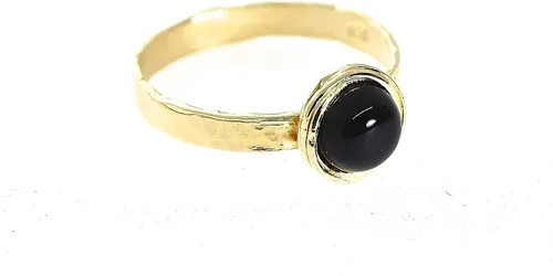 Vista 59 de Anillo de oro de piedras preciosas, anillo de piedra chapada en oro de 14 quilates, anillo de piedra apilable, anillo de oro de piedra pequeña
