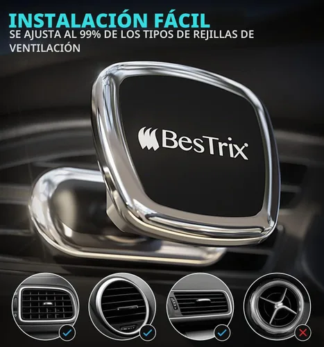 Vista 5 de Bestrix Soporte magnético para teléfono celular, soporte magnético para teléfono celular Soporte magnético para teléfono de coche compatible