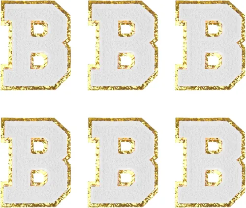 Vista 3 de Kare & Kind Parches de letras termo-adhesivas – Parches bordados de felpilla del alfabeto A-Z – Para coser o planchar para ropa, camisas, uniformes
