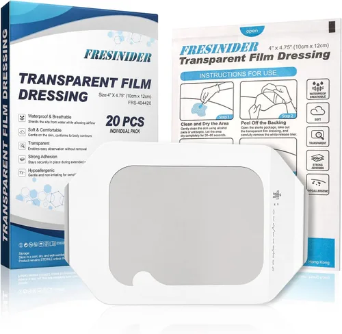 Vista 16 de FRESINIDER Apósito de película transparente de 2.3 x 2.75 pulgadas (paquete de 50) - Pequeños vendajes impermeables para ducha, cubierta