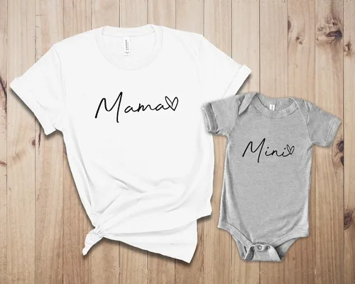Vista 5 de Mommy and Me Outfits, Mama and Mini Shirts, Mom Gift, Gift for Wife 2021