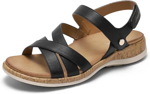 Vista 7 de Littleplum Sandalias ortopédicas para mujer con soporte de arco, cómodas sandalias planas, elegantes zapatos ortopédicos de verano para caminar