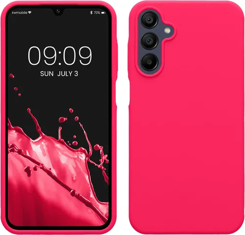 Vista 255 de kwmobile Funda Compatible con Samsung Galaxy A14 5G - Funda de teléfono de TPU y silicona con acabado suave - Verde Lima