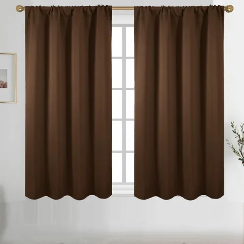 Vista 22 de Diraysid Cortinas opacas beige para dormitorio y sala de estar, cortinas con aislamiento térmico para oscurecer la habitación, 42 x 63 pulgadas, 2