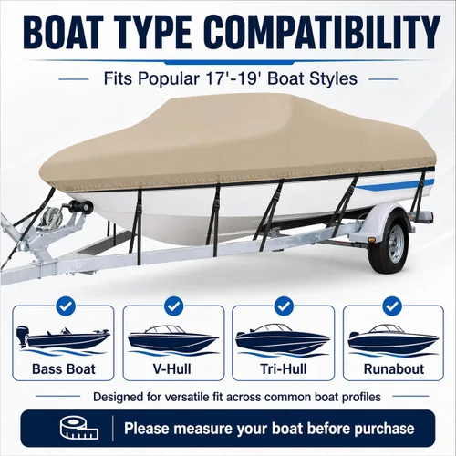 Vista 3 de Anglink - Funda impermeable para barcos, resistente 600D de poliéster Oxford, profesional, para bajos, para embarcaciones, duradera y a prueba