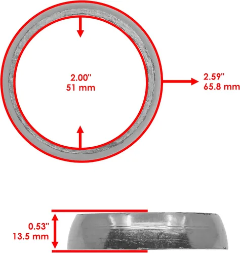 Vista 2 de Caltric Junta de tubo de escape compatible con Arctic Cat King Cat 900 2004 2005 1612-619