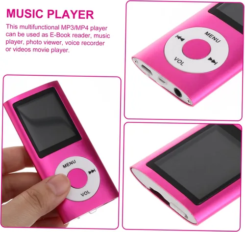 Vista 3 de Reproductor de música portátil compacto con visor de fotos de pantalla y mini puerto USB Reproductor ligero para música y estudiantes