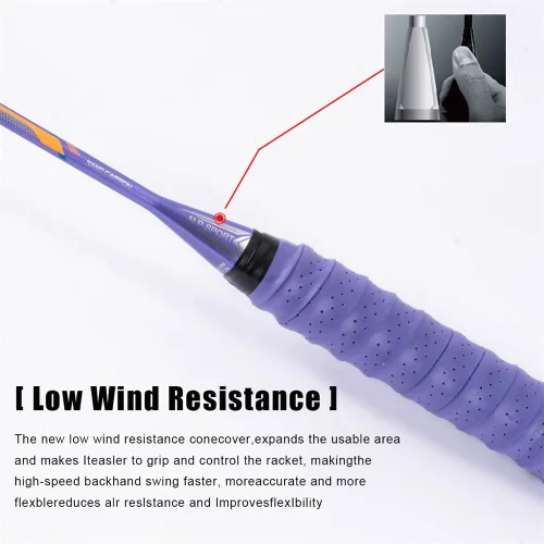 Vista 7 de Raqueta de bádminton de fibra de carbono 10U GJ 1.83 oz ultra ligera máxima 38 libras profesional principiante