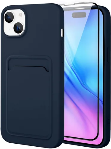 Vista 102 de MZELQ Compatible con iPhone 11 Funda TPU Soporte para Tarjetas Cubierta de Billetera, Protección de Cámara + Protector de Pantalla Funda Suave