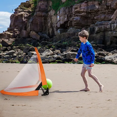 Vista 8 de Win SPORTS Redes de fútbol portátiles plegables Pop Up Pro 2 con estuche de transporte y conos de entrenamiento, práctica en patio trasero, escuela