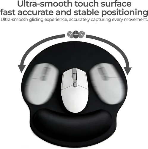 Vista 6 de Alfombrilla de mouse ergonómica con reposamuñecas, accesorios de escritorio de espuma viscoelástica para mujeres, alfombrilla de mouse