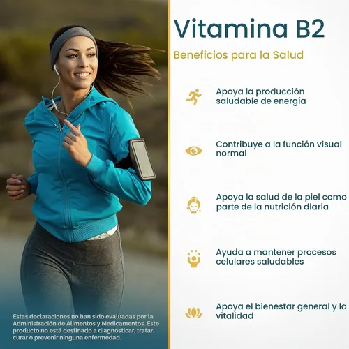 Vista 6 de Vykee Nutrition Gotas de riboflavina de vitamina B2, suplemento líquido B2