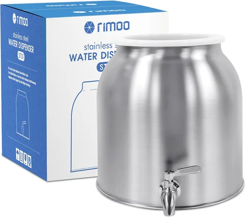 Vista 9 de Cántaro de Agua de Acero Inoxidable de 2.5 Galones, Dispensador de Agua de Encimera para Botella de 3-5 Galones, Dispensador de Bebidas con Botella
