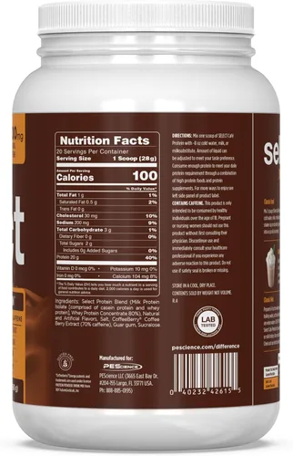 Vista 6 de PEScience Select Cafe Protein Coffee - Polvo con sabor a café, 100 mg de cafeína, 0.71 onzas de proteína helada, café en polvo o crema - Caramel