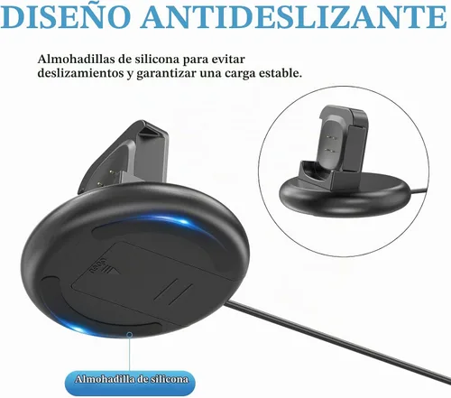 Vista 4 de Vancle Cargador para Fitbit Versa 4/3, base de carga antideslizante con cable USB de 4.4 pies para reloj inteligente Sense 2/Sense