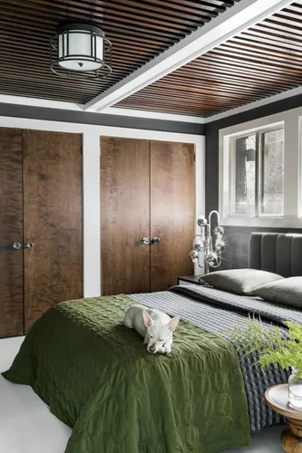 Vista 7 de Diseñador Brian Patrick Flynn's Hulton 2 Light Matte Black Hulton - Soporte de techo