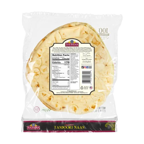 Vista 2 de Toufayan Original Naan Tandoori Sin OMG y vegano (paquete de 3, 12 panes planos en total)