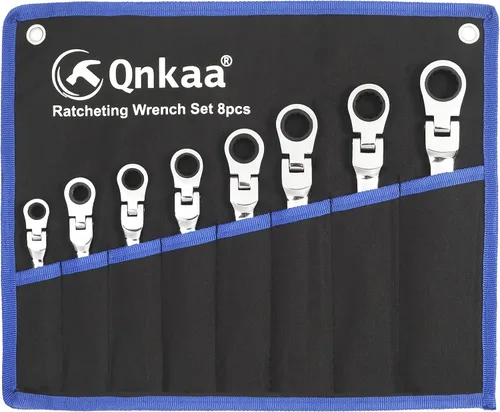 Vista 6 de Qnkaa Juego de llaves de trinquete flexibles de 16 piezas métrica+SAE