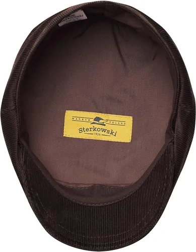 Vista 4 de Sterkowski Shelby Gorra Gorra de pana 100% algodón para hombre Sombrero estilo pico de 8 paneles
