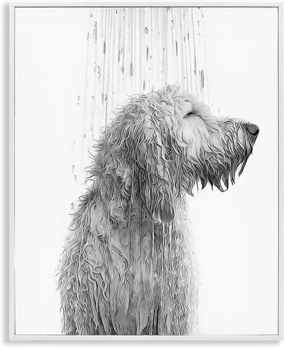 Vista 46 de Lindo conejo bebé en toallas de baño burbujas de jabón' Arte Giclée enmarcado
