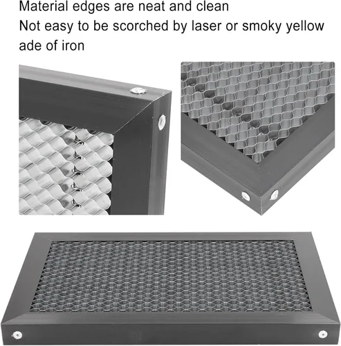Vista 3 de Cama láser de panal de abeja, tablero de mesa de trabajo de panal de corte láser de 11.811 x 7.874 x 0.866 in, plataforma de panel de corte de panal