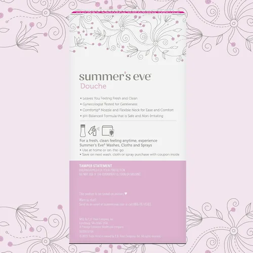 Vista 7 de Summer's Eve Douche, ducha vaginal para mujer, salpicaduras de isla, 4 unidades, 4.5 onzas cada una, 1 paquete