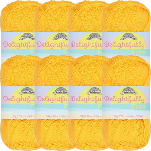Vista 70 de JubileeYarn - Ovillo de hilo deliciosamente fino, 1.76 oz/madeja de rayón de bambú, color rosa polvo, 4 madejas