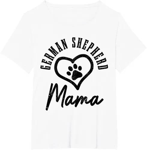 Vista 22 de Camiseta de pastor alemán para mujer, con diseño de pata de perro, pastor alemán, gris, S Asfalto