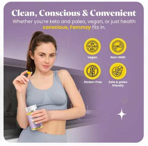 Vista 8 de Gomitas probióticas vaginales para mujer, apoyo de VB y olor, equilibrio de pH, flora íntima y salud intestinal, cepas avanzadas de Lactobacillus +