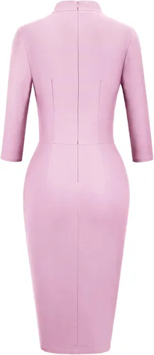 Vista 2 de Muxxn - Vestido de cóctel con bolsillo para mujer, diseño clásico vintage