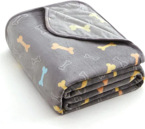 Vista 15 de Allisandro Manta de lujo para perro, 350 GSM, manta de forro polar de microfelpa súper mullida para perros y gatos pequeños, medianos y grandes