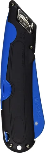 Vista 2 de COSCO 091508 Easycut - Cuchillo cortador con hoja autoretráctil con punta de seguridad, negro/azul