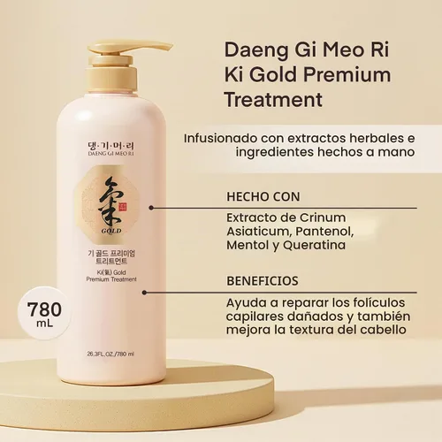 Vista 4 de Daeng Gi Meo Ri Ki Gold Premium Champú+Set de Tratamiento, 26.4 fl oz cada uno