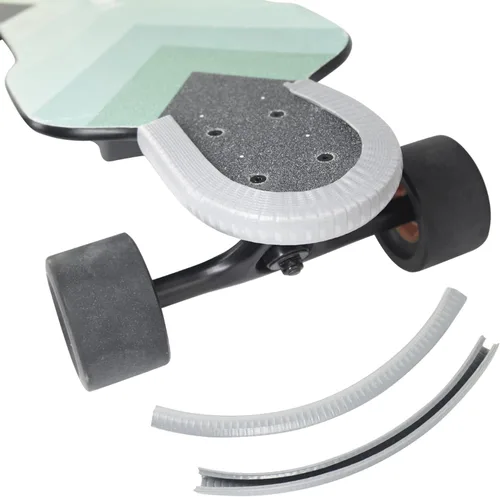 Vista 6 de IWONDER Protector de cubierta de patineta, protección de borde largo, tira de parachoques de cubierta, cubierta de goma duradera que absorbe