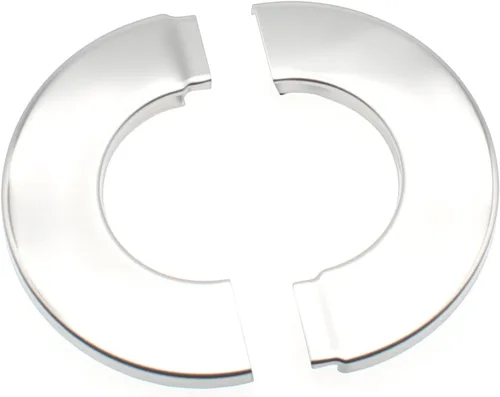 Vista 2 de Brida dividida de pared de acero inoxidable de 0.94 pulgadas, 2 piezas, escudo decorativo dividido, autoadhesivo, accesorios de cubierta de tubería