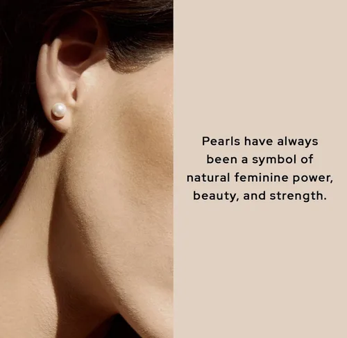 Vista 6 de The Pearl SOURCE - Pendientes redondos de perlas cultivadas en agua dulce de plata de ley para mujer