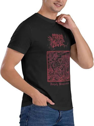 Vista 3 de Morbid Angel T Shirt Men's Summer Round Neck Trend Fashion Short Sleeve T Shirt Sports Fitness Cotton Shirt Tops