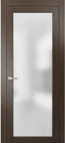 Vista 13 de SARTODOORS Puerta de vidrio opaco Lite 18x80 Planum 2102 Chocolate Ash Marcos de acabado níquel satinado Hardware Puertas de madera de núcleo
