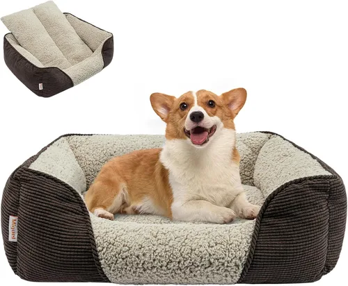 Vista 21 de Miguel Cama lavable para perros y gatos con cojín extraíble para perros medianos y pequeños, sofá cama para mascotas fácil de lavar con cojín Negro