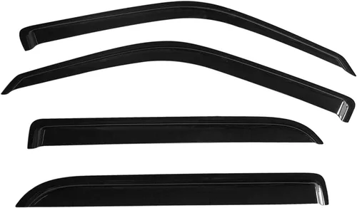 Vista 6 de IKON MOTORSPORTS, Visor para ventana compatible con Ford F-150 Crew Cab 01-03, 02-03 Lincoln Blackwood, protector de viento y lluvia de acrílico