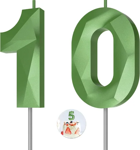 Vista 133 de Velas de cumpleaños con números (0 velas negras), forma de diamante 3D, decoración de pastel de feliz cumpleaños para niños y hombres, cumpleaños