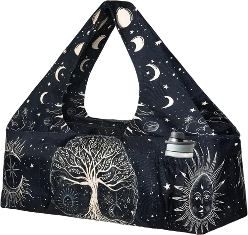 Vista 16 de Bolsa para esterilla de yoga – Bolsa de yoga grande con correa para esterilla de yoga, cremallera y bolsillos, bolsas de yoga y transportadores que