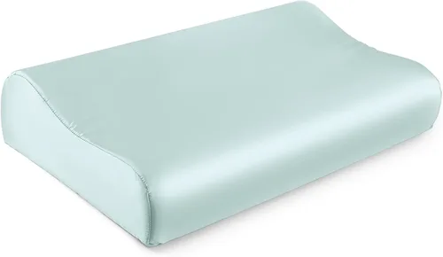 Vista 15 de THXSILK 19 Momme - Funda de almohada 100% seda de morera para almohada de espuma viscoelástica de contorno, funda de almohada cervical, paquete de 1
