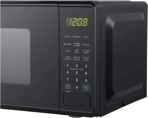Vista 4 de Mainstays - Horno microondas para encimera de 0.7 pies, 700 vatios, negro (negro)