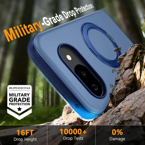 Vista 4 de Oterkin Funda para Google Pixel 10a con soporte magnético de giro de 360° [compatible con MagSafe] [antideslizante] [15 pies] a prueba de golpes